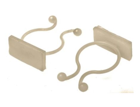 Klips samoprzylepny Spinka do kabli, 20mm, materiał: Nylon 66, 40 x 25.5mm, RS PRO