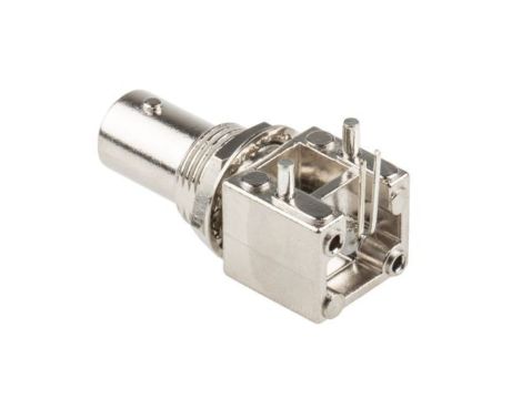 Złącze BNC, 50, 0 to 1GHz, Żeński, Przepust, Montaż na płytce drukowanej