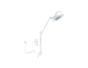 Lampa z lupą, 3dioptrii, 125mm, Montaż zaciskowy na stole, Świetlówki, 22W, 220V ac, Typ C – wtyk europejski, typ G –