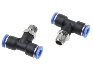 Adapter gwintowany teowy typu gwint – rura, 10 barów