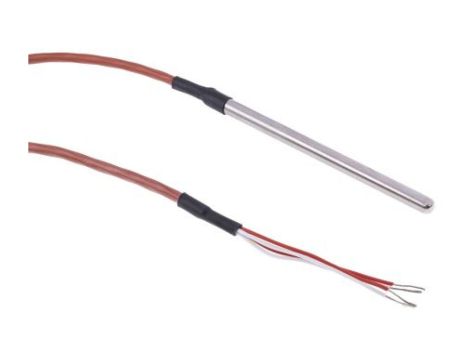 Termopara typ PT 100, -50C do +200C 100mm kabel 2m, Stal nierdzewna