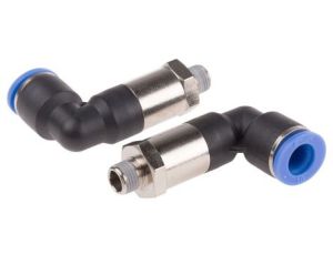 Złącze kątowe gwint R 1/8 męskie, Wciskane 10 mm RS PRO