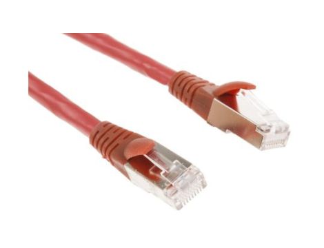 Kabel kategorii 6, Czerwony, Wtyk RJ45/męski RJ45dł.: 10m, mat. koszulki: LSZH