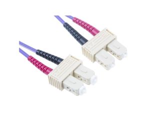 Kabel światłowodowy, średnica: 50/125m, OM3 Wielomodowy, Fioletowy, SC/SC