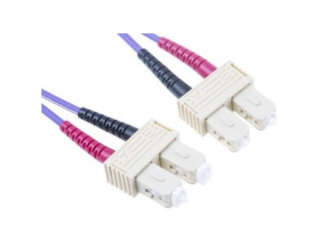 Kabel światłowodowy, średnica: 50/125m, OM3 Wielomodowy, Fioletowy, SC/SC