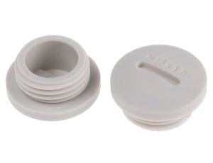 Zaślepka, Szary M16 x 1.5 Gwintowany, Nylon 66, Zaślepianie, 15.7mm 20mm RS PRO