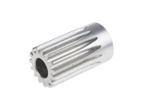 Koło zębate walcowe, moduł: 1, l.zębów: 15, śr. piasty: 17mm, śr. otworu: 8mm, Stal nierdzewna