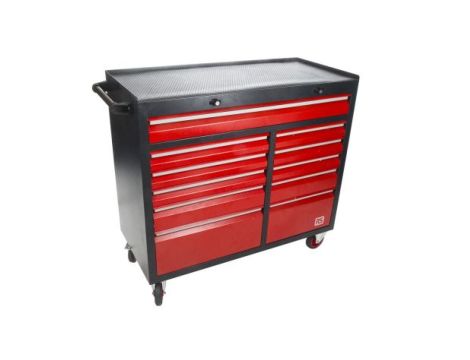 Szafka na rolkach, na kółkach, 11-szufladowa, 985 x 1085 x 450mm, materiał: Stal, RS PRO