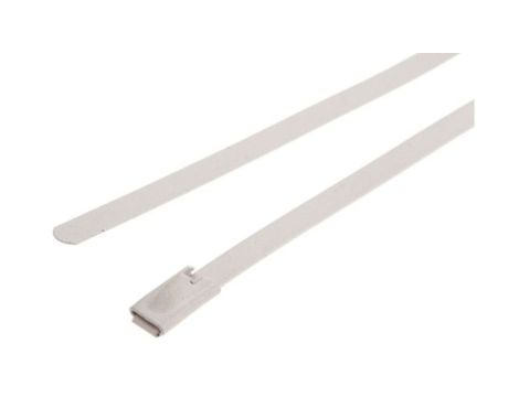 Opaska kablowa 150mm 4.6 mm Stal nierdzewna z powłoką poliestrową 100 sztuk RS PRO