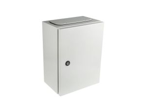 Szafka ścienna rozdzielcza Szary, materiał: Stal, IP65, 400 x 300 x 200mm, RS PRO