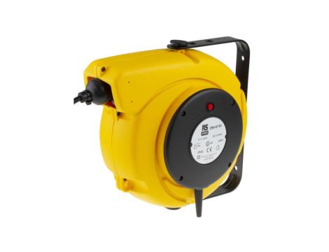 11m Przedłużacz bębnowy 11m 1,5 mm 0 gniazda z automatycznym zwijaniem 10A 230 V Czarny PVC Szpula kablowa