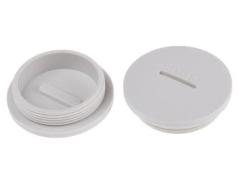 Zaślepka, Szary M40 x 1.5 Gwintowany, Nylon 66, Zaślepianie, 39.9mm 45.8mm RS PRO