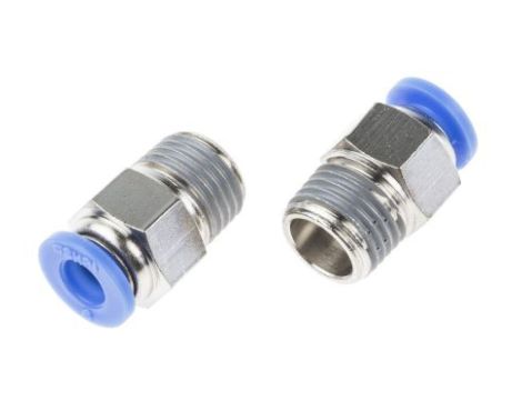 Adapter gwintowany prosty gwint – rura, 10 barów