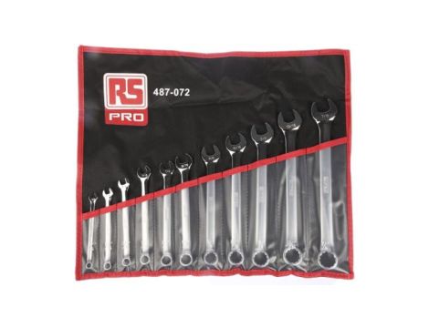 Zestaw narzędzi nastawnych 11 szt. Stal chromowo-wanadowa, RS PRO