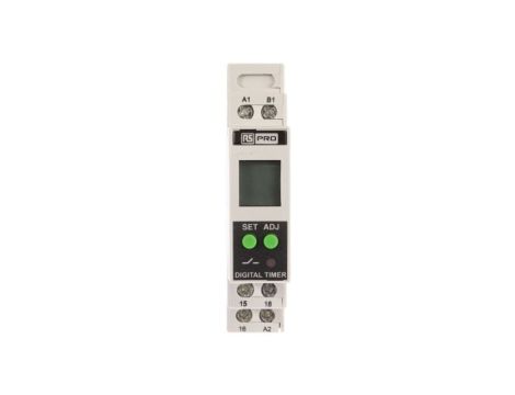 Timer Relay Wielofunkcyjne funkcyjny 01. s → 999h SPDT 1-stykowy SPDT 24 → 240V ac/dc
