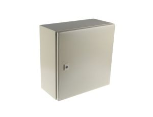 Szafka ścienna rozdzielcza RAL 7032, materiał: Stal, IP66, 400 x 400 x 200mm, RS PRO