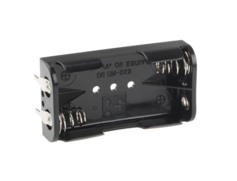 Uchwyt do baterii, x 2, montaż na PCB