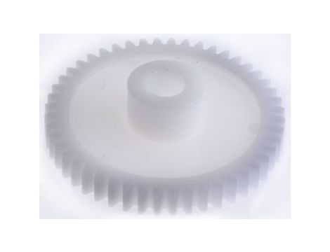 Koło zębate walcowe, moduł: 1, l.zębów: 48, śr. piasty: 16mm, śr. otworu: 8mm, POM