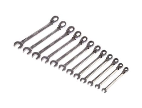 Zestaw narzędzi nastawnych 12 szt. Stal chromowo-wanadowa, RS PRO