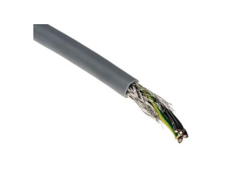Kabel sterowniczy CY 5-żyłowy Ekranowany Polichlorek winylu PVC, 0,75 mm, 50m, 12 A, Ø 7.4mm, RS PRO