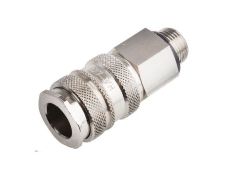 Szybkozłączka pneumatyczna, materiał Mosiądz, złącze G 3/8 męskie, RS PRO CEJN 410, Rectus 27, TST 410