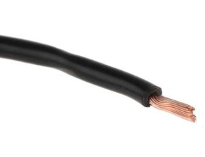 Jednożyłowy kabel sterowniczy CSA 1,5 mm, Maks. +70C 1000 V Czarny, RS PRO
