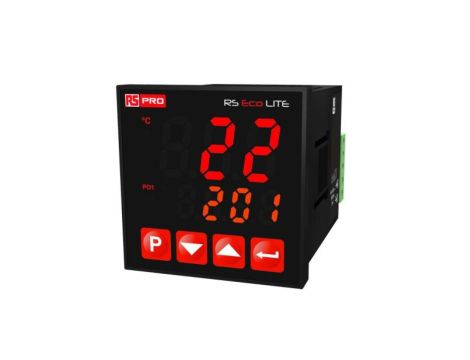 Regulator temperatury wł./wył. 2-wyjściowy, Uz 100→240 V ac, 48mm