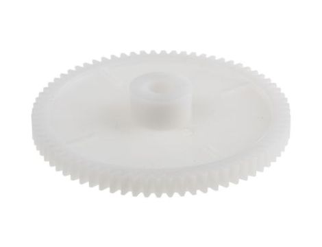 Koło zębate walcowe, moduł: 1, l.zębów: 72, śr. piasty: 18mm, śr. otworu: 8mm, POM