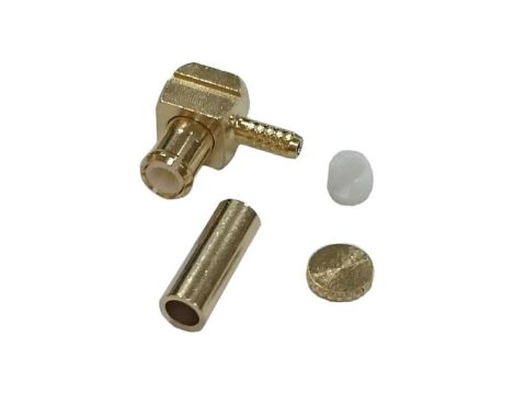 Złącze koncentryczne, 50, 0 to 3GHz, Męski, Połączenie zagniatane, Montaż na kablu