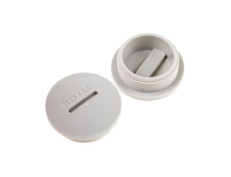 Zaślepka, Szary M25 x 1.5 Gwintowany, Nylon 66, Zaślepianie, 24.7mm 29.7mm RS PRO