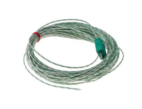 Termopara typ K do +350C 10m kabel 10m, Włókno szklane IEC