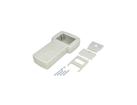 Obudowa do urządzeń przenośnych, IP54, 210 x 110 x 41mm, materiał: ABS, kolor: Szary, z miejscem na wyświetlacz, z