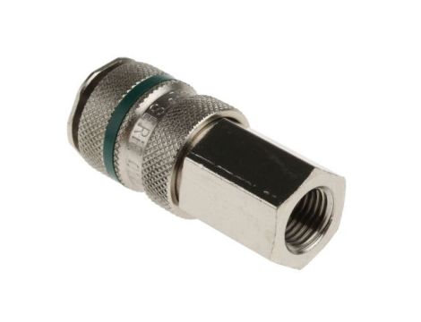 Szybkozłączka pneumatyczna, materiał Mosiądz, złącze G 1/4 żeńskie, RS PRO Rectus 17, Schrader NW5