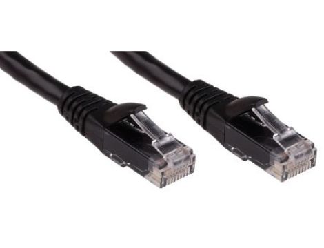 Kabel kategorii 6, Czarny, Wtyk RJ45/męski RJ45dł.: 1m, mat. koszulki: PVC