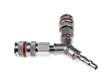 Pneumatic Y Threaded-to-Tube Adapter, seria: 19, 35 bar