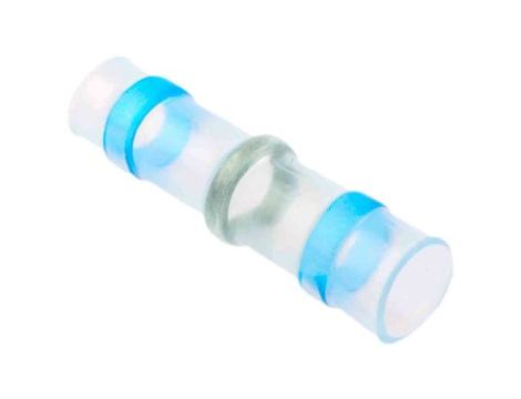 Łącznik lutowany, dł. 29.3mm, Ø kabla 2.3 → 4.5mm, kolor: Niebieski, materiał: Polietylen o niskiej gęstości, RS