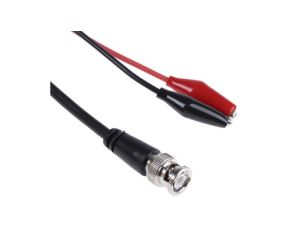 Zespół kabli koncentrycznych, 16 AWG, Czarny Male BNC Crocodile Clip 1.2m, RS PRO Z zakończeniem