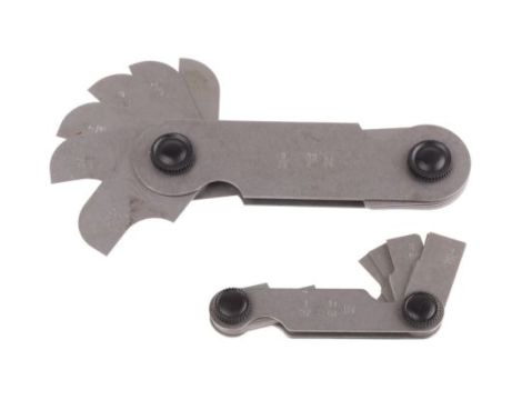 Zestaw do pomiaru promienia, typ: Wskaźnik promienia, Jednostki brytyjskie, l. łopatek: 16, przyrost: 1/64cal,