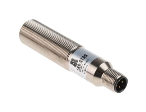 Czujnik pojemnościowy PNP 5 mm cylindryczny M18 x 1 200 mA 10 → 30 V DC IP67