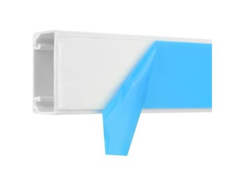Koryto kablowe samoprzylepne Biały uPVC Koryto mini samoprzylepne 25 mm 16mm 2m RS PRO
