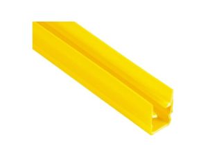 Pasek zasłaniający na profile, Żółty, PP, 8mm, dł. 2m 10-elem., RS PRO