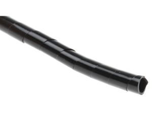 Opaska spiralna, Ø , Ø Maximum of 6mm, -50 → +50 C, materiał: Polietylen, kolor: Czarny, RS PRO