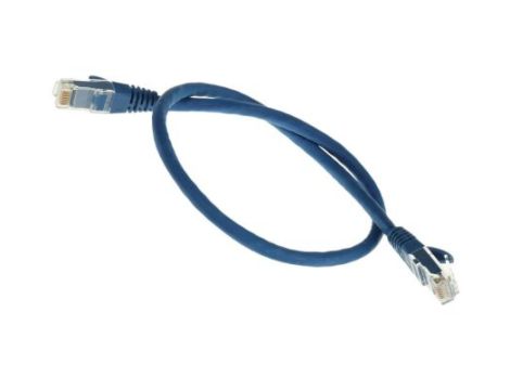 Kabel kategorii 6, Niebieski, Wtyk RJ45/męski RJ45dł.: 500mm, mat. koszulki: LSZH