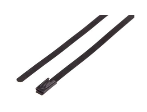 Opaska kablowa 125mm 4.6 mm Stal nierdzewna z powłoką poliestrową 100 sztuk RS PRO