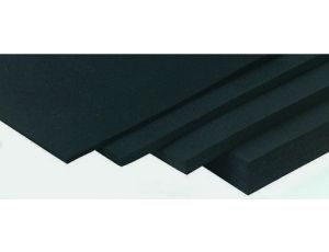 Arkusz gumy, Czarny, 1.13g/cm, 1.2m x 1.2m x 6mm, RS PRO