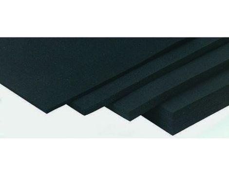 Arkusz gumy, Czarny, 1.13g/cm, 1.2m x 1.2m x 6mm, RS PRO