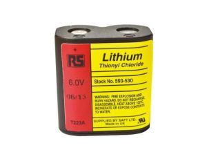 Akumulator do zasilania awaryjnego komputerów, rozmiar: 223 A/H, 6V, Lit-chlorek tionylu, 1.5Ah
