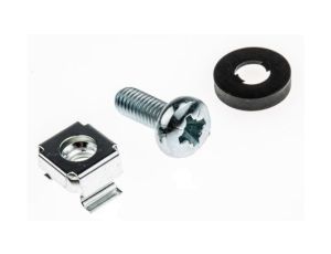 Zestaw nakrętek i śrub klatkowych Zestaw nakrętek i śrub klatkowych, Nylon, l. elementów: 10, Wkręt z rowkiem, Krzyż,