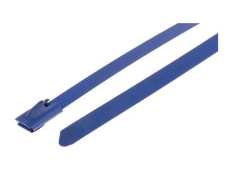 Opaska kablowa 360mm 7.9 mm Stal nierdzewna z powłoką poliestrową 100 sztuk RS PRO