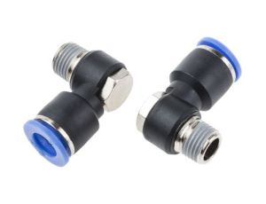 Złącze kątowe gwint R 1/4 męskie, Wciskane 10 mm RS PRO